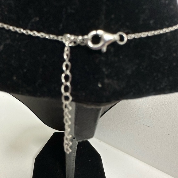 Butterfly Charm 925 Sterling Silver Necklace Lucky Charm 7 Tiny Butterflies NWOT - Picture 3 of 4